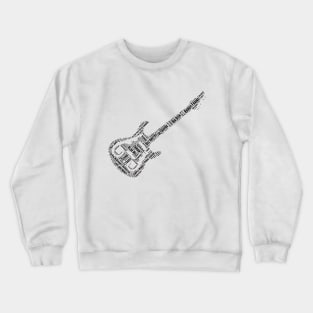 Musicians of Scotland Guitar Word Art Crewneck Sweatshirt